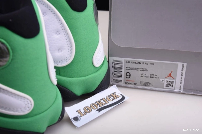 Rep Husky Air DB6537-113 Jordan 13 Green Lucky 0806